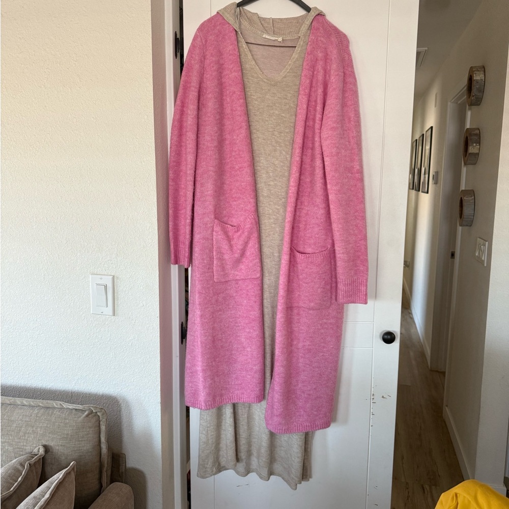 Vici Pink Longline Cardigan